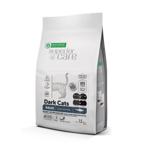 (訂貨需時3-5天) Nature's Protection Cat Superior Care - DARK CATS 1.5kg (DCHE) 保然貓糧 無穀物去淚痕 黑貓配方 鯡魚 (EXP: 5月/2027)